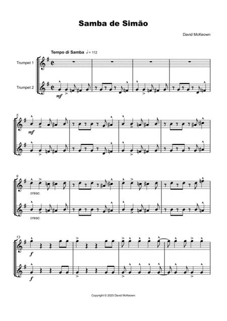 Samba De Simo For Trumpet Duet Page 2