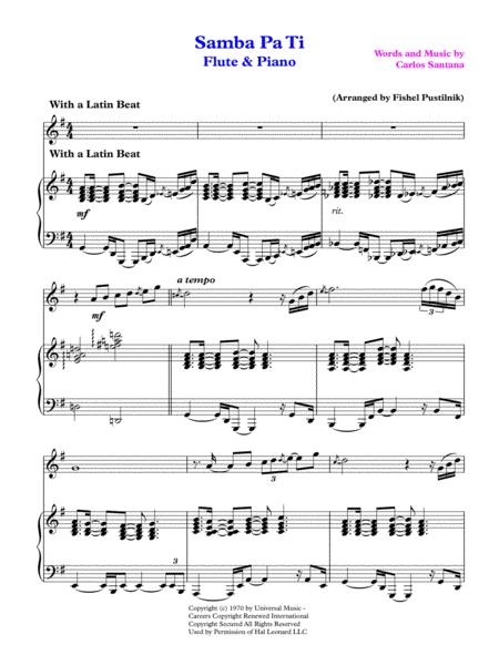 Samba Pa Ti For Flute And Piano Video Page 2