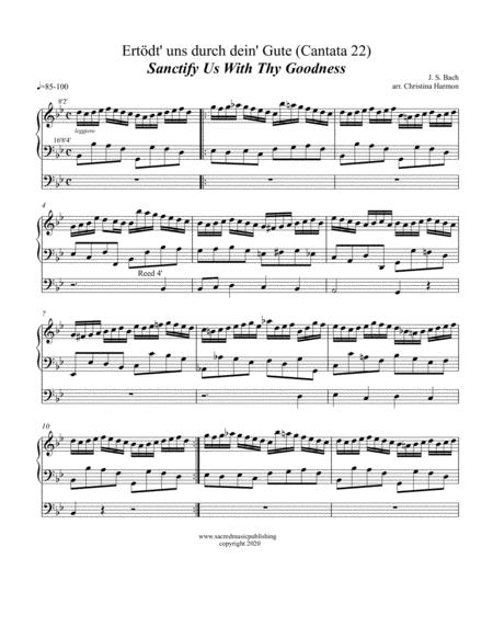 Sanctify Us With Thy Goodness Ertdt Uns Durch Dein Gute Cantata 22 Organ Page 2