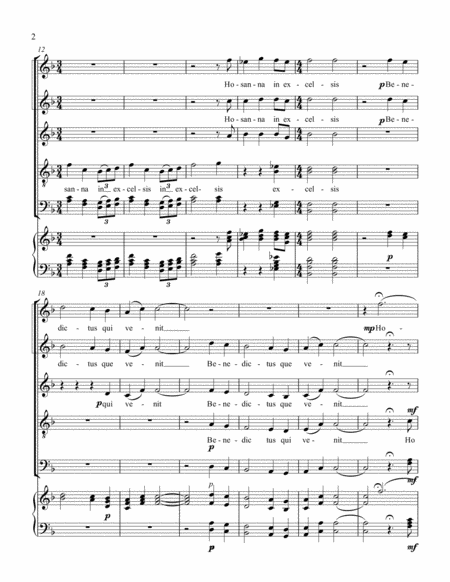 Sanctus A Choral Fanfare For Ssatb Page 2