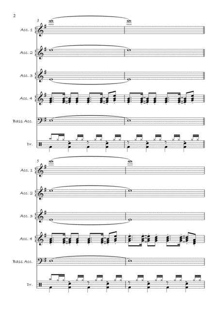 Sandstorm Darude Accordion Orchestra Score Page 2