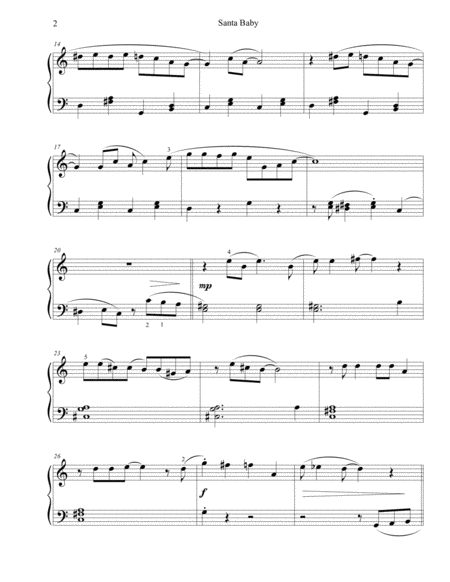 Santa Baby Easy Piano Page 2