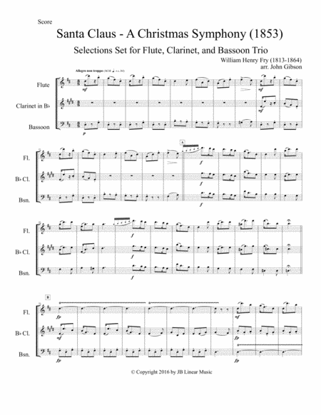 Santa Claus A Christmas Symphony For Woodwind Trio Page 2