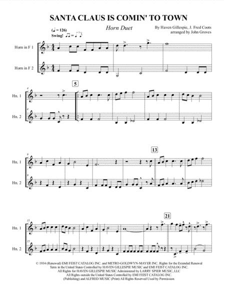 Santa Claus Is Comin To Town Horn Duet Page 2