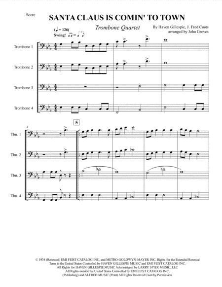 Santa Claus Is Comin To Town Trombone Quartet Page 2