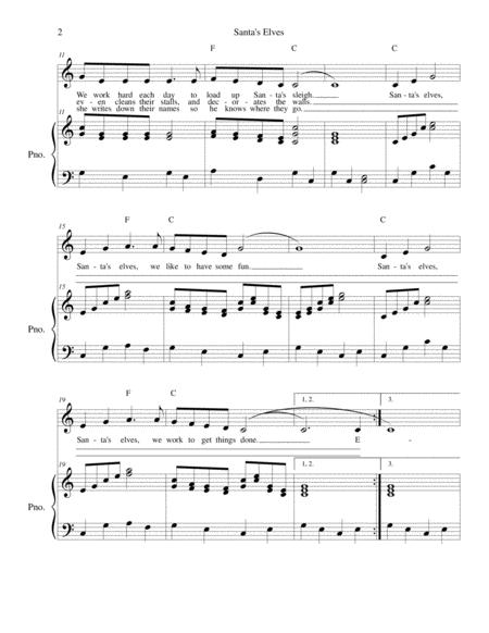 Santa Elves Solo And Piano Page 2