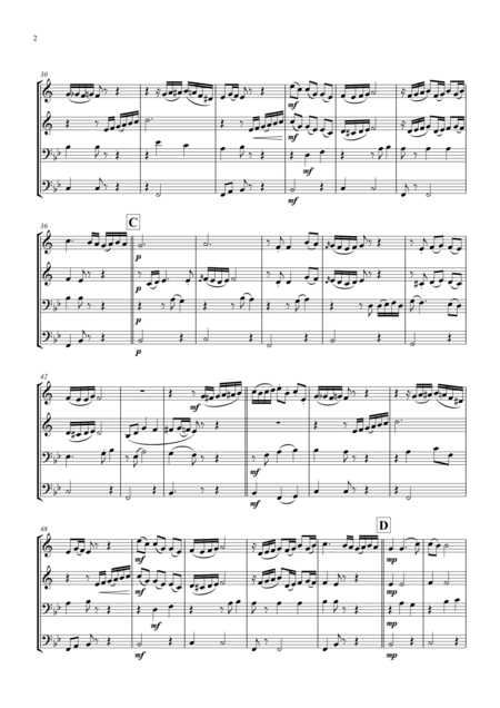 Santa Lucia Italian Folk Song Here In The Twighlight Brass Quartet Page 2