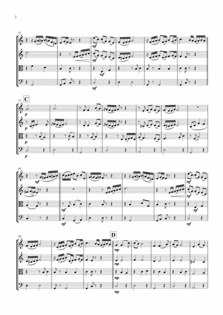 Santa Lucia Italian Folk Song Here In The Twighlight String Quartet Page 2