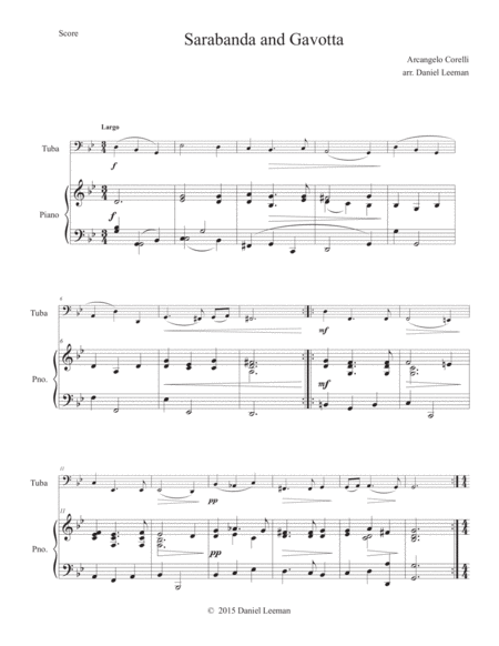 Sarabanda And Gavotta For Tuba Piano Page 2