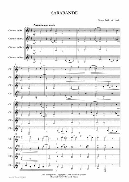 Sarabande Clarinet Quartet Page 2