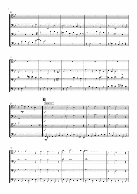 Sarabande From Keyboard Suite In D Minor Hwv 437 For Trombone Quartet Page 2