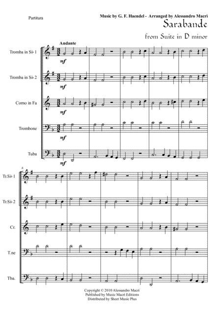 Sarabande From Suite In D Minor By G F Haendel Page 2