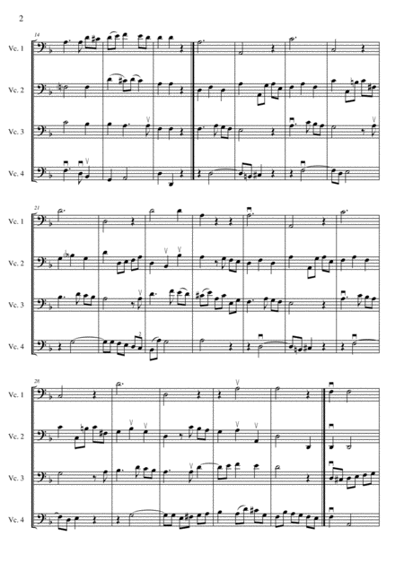 Sarabande Haendel For 4 Celli Score And Parts Jcm 2009 Page 2