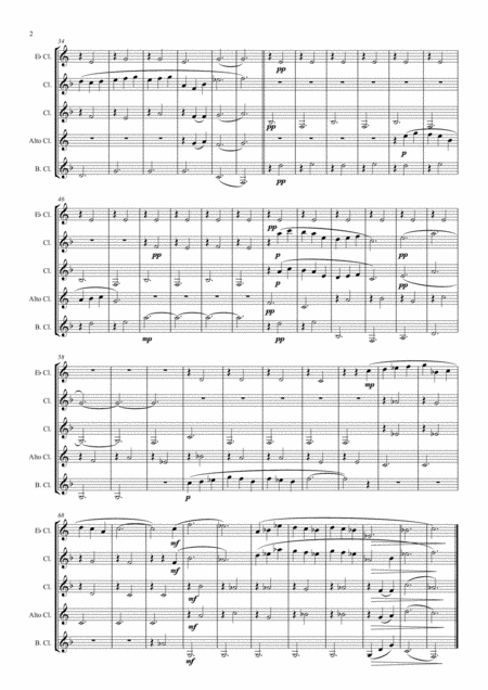 Satie Gymnopdie No 1 Clarinet Quintet Page 2