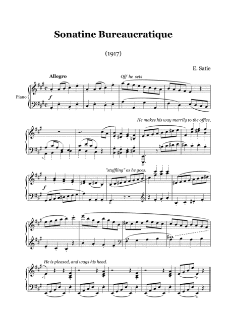 Satie Sonatine Bureaucratique Piano Solo Page 2