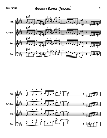 Sausalito Summer Acoustic Lead Sheet Page 2