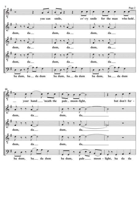 Save The Last Dance For Me A Cappella Page 2