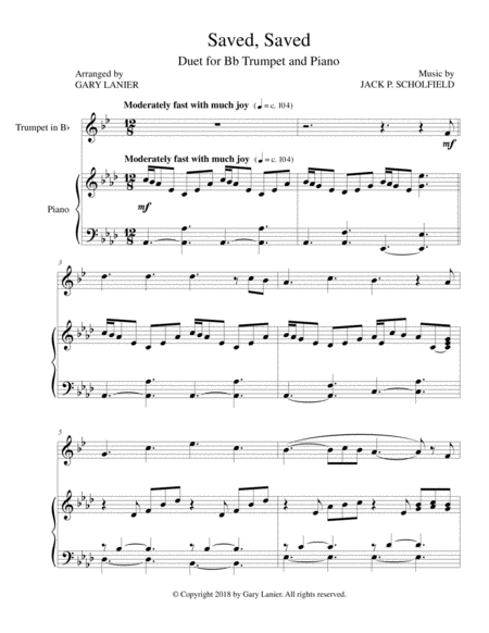 Saved Saved Bb Trumpet Piano Page 2