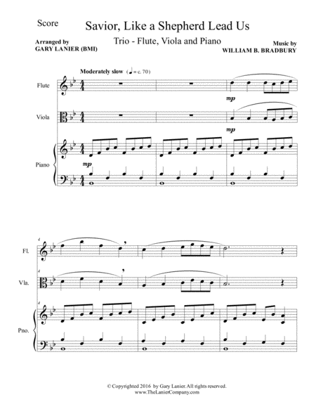 Savior Like A Shepherd Lead Us Trio Flute Viola Piano With Parts Page 2