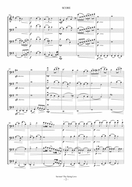 Savior Thy Dying Love For Cello Quartet Page 2