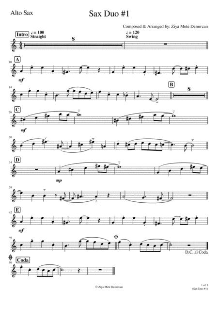 Sax Duo 1 For Alto Tenor Page 2