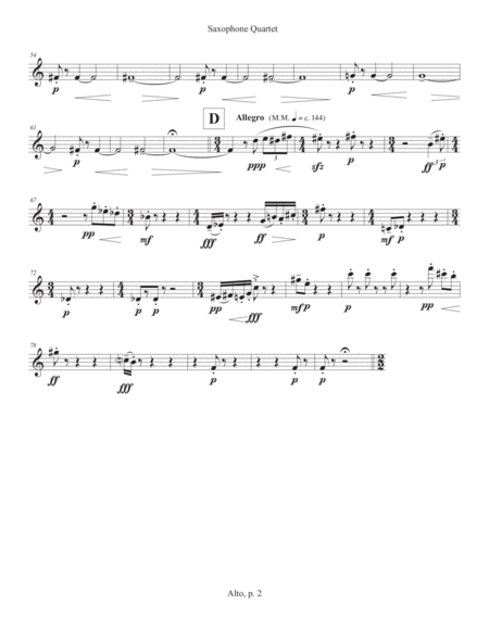 Saxophone Quartet 2016 Alto Part Page 2