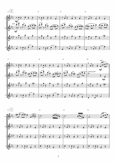 Saxophone Quartet Take Five Paul Desmond Page 2