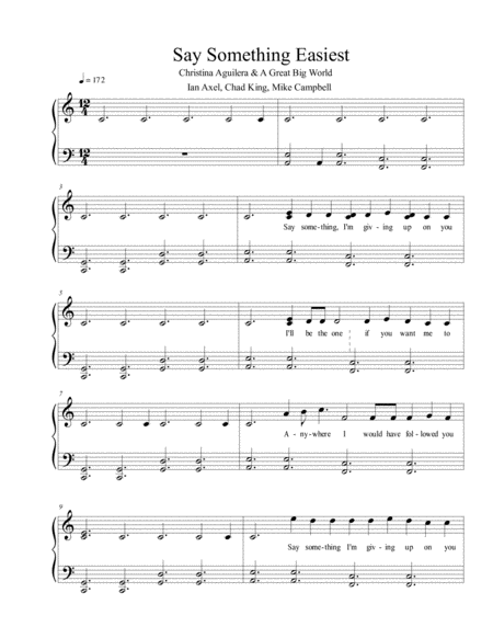 Say Something Easiest Piano Ballad Page 2