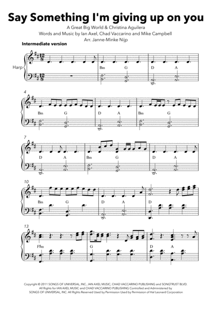 Say Something Harp Solo Intermediate Version Page 2