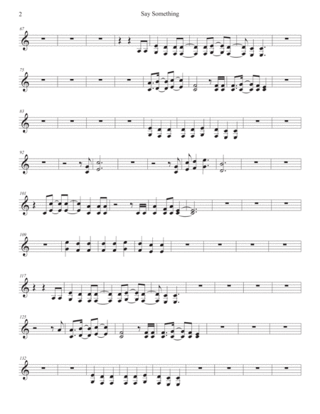 Say Something Trumpet Easy Key Of C Page 2