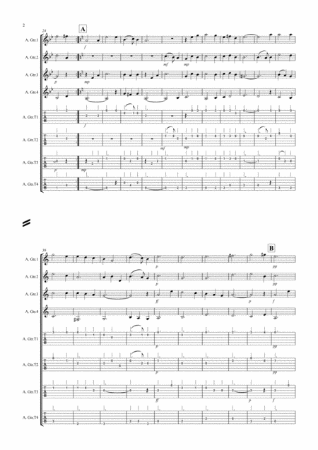 Scarborough Fair For Guitar Quartet Page 2