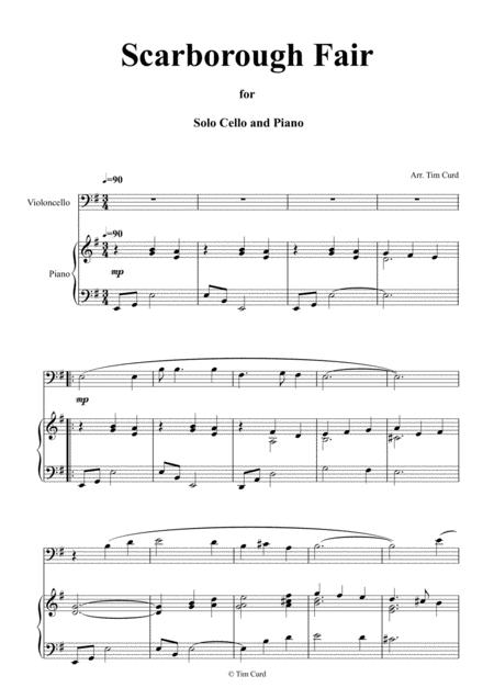 Scarborough Fair For Solo Cello And Piano Page 2