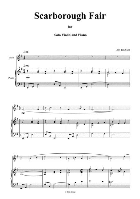 Scarborough Fair For Solo Violin And Piano Page 2