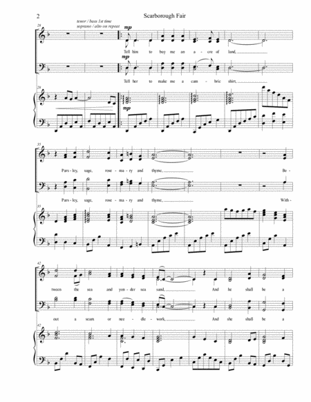 Scarborough Fair Satb Page 2