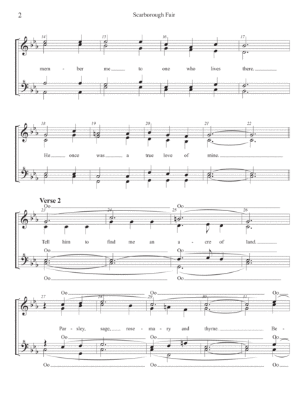 Scarborough Fair Ssaa Quartet Pricing Page 2