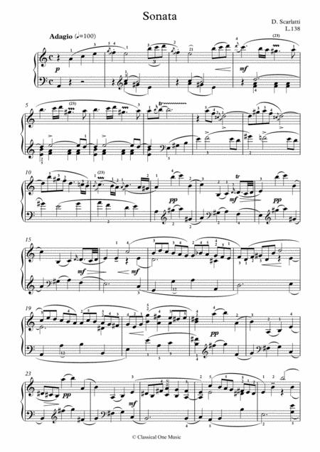 Scarlatti Sonate A Minor L 138 For Piano Page 2
