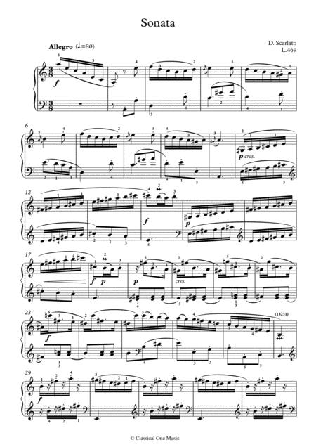 Scarlatti Sonate A Minor L 469 For Piano Page 2