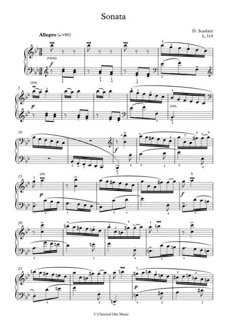 Scarlatti Sonate B Major L 319 For Piano Page 2