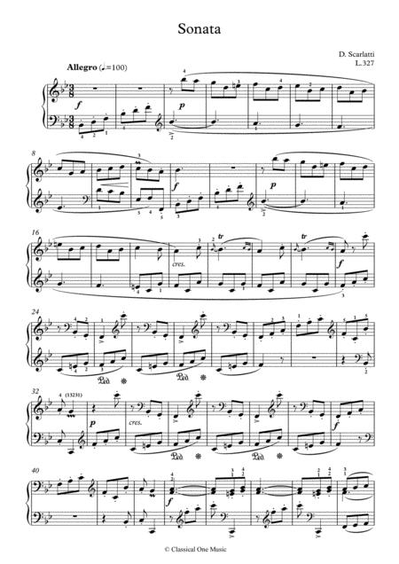 Scarlatti Sonate B Major L 327 For Piano Page 2