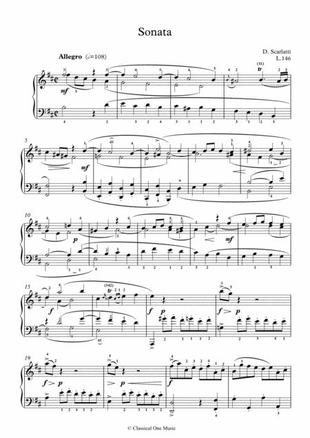 Scarlatti Sonate B Minor L 146 For Piano Page 2