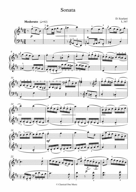 Scarlatti Sonate B Minor L 347 For Piano Page 2