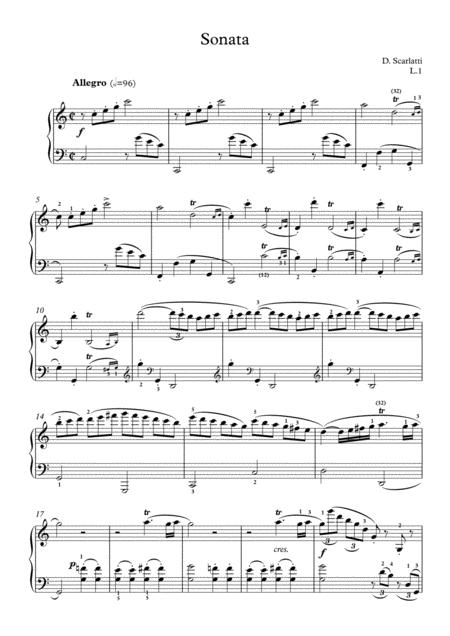 Scarlatti Sonate C Major L 1 For Piano Page 2