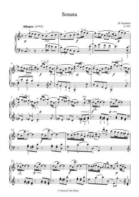 Scarlatti Sonate C Major L 101 For Piano Page 2