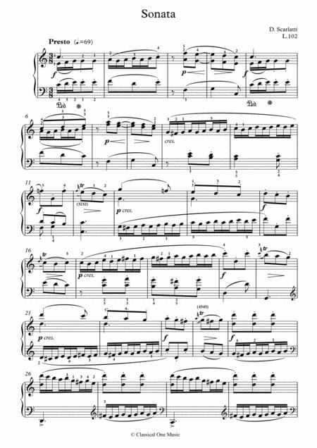Scarlatti Sonate C Major L 102 For Piano Page 2