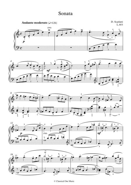 Scarlatti Sonate C Major L 403 For Piano Page 2