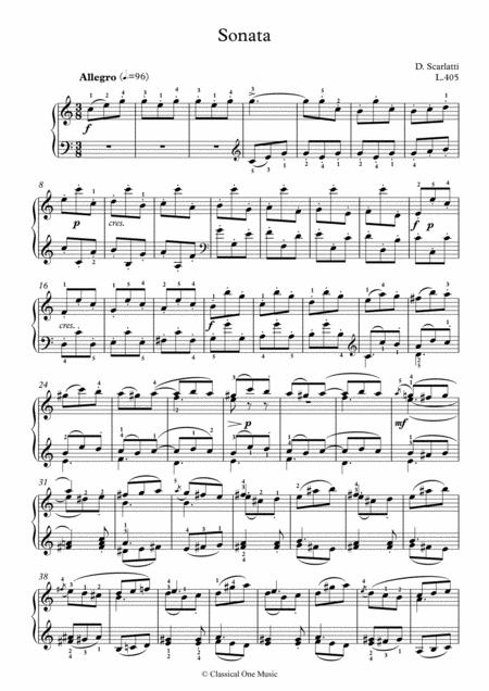 Scarlatti Sonate C Major L 405 For Piano Page 2