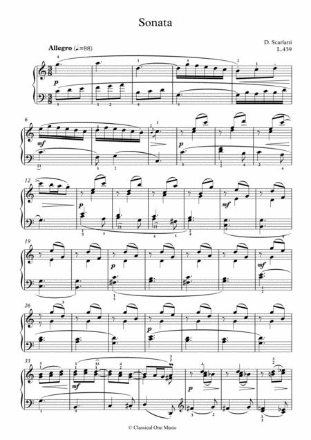 Scarlatti Sonate C Major L 439 For Piano Page 2