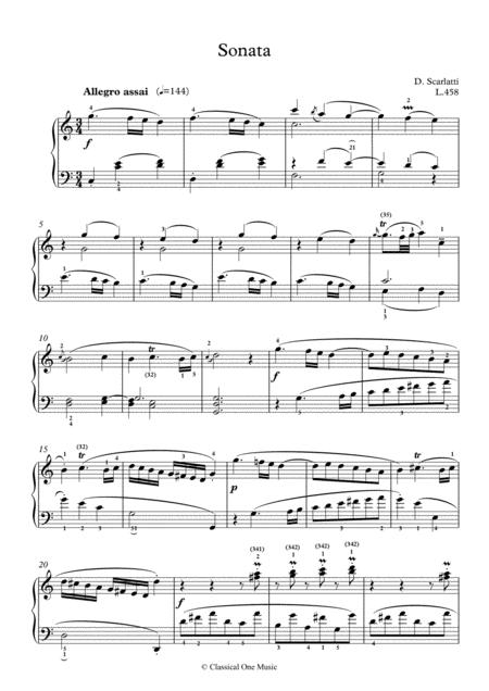 Scarlatti Sonate C Major L 458 For Piano Page 2