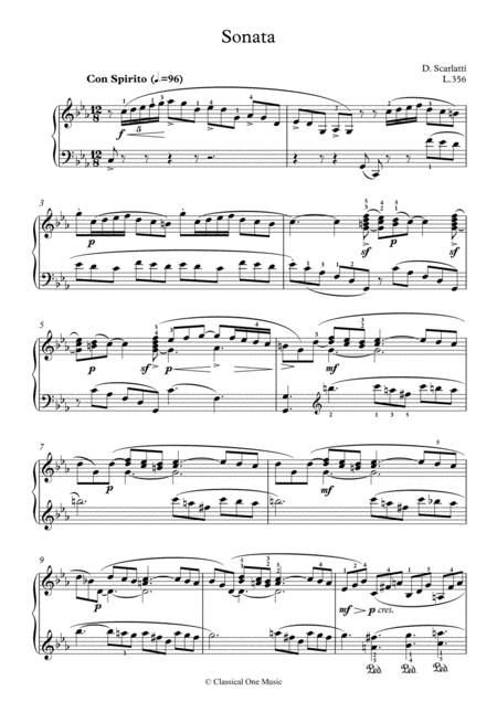 Scarlatti Sonate C Minor L 356 For Piano Page 2