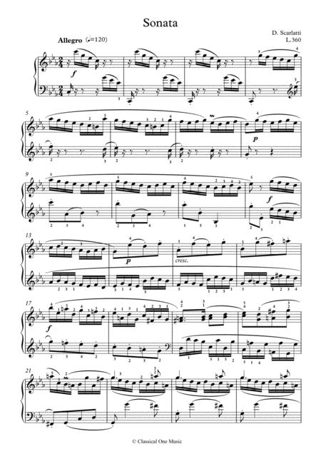 Scarlatti Sonate C Minor L 360 For Piano Page 2